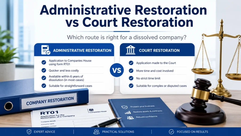 Administrative Restoration vs Court Restoration